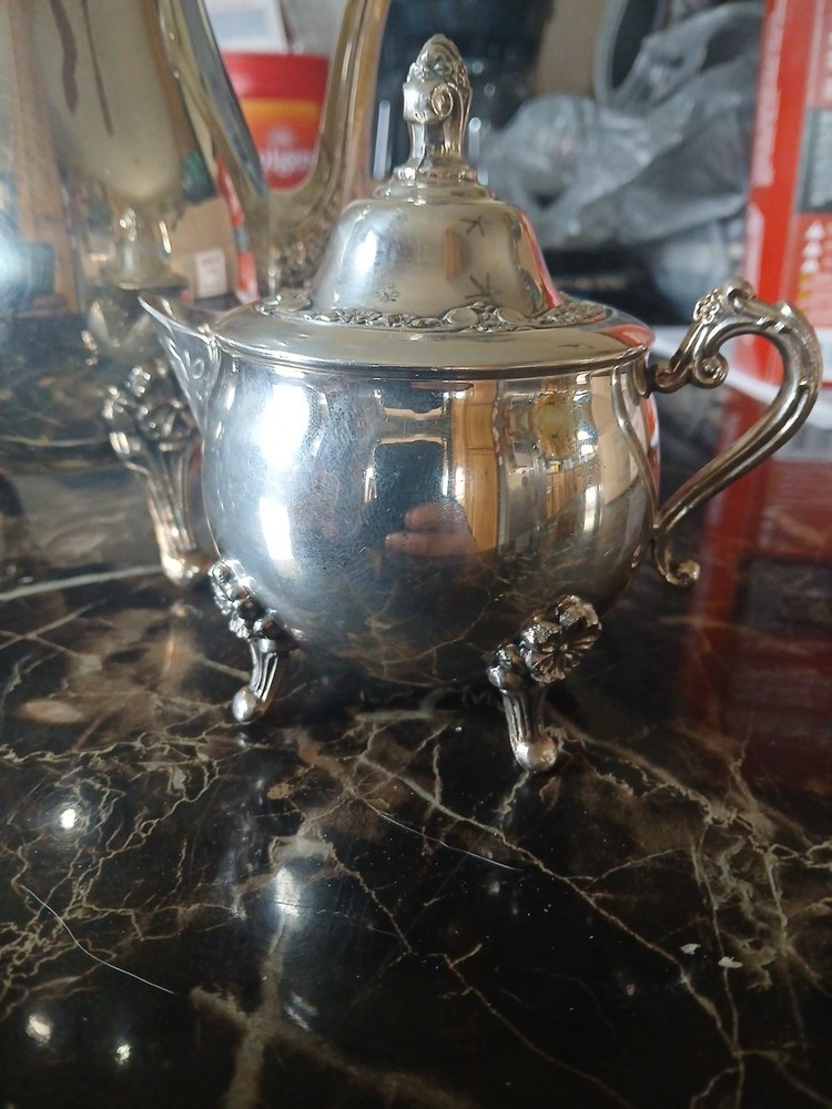 Leonard silverplate tea set.