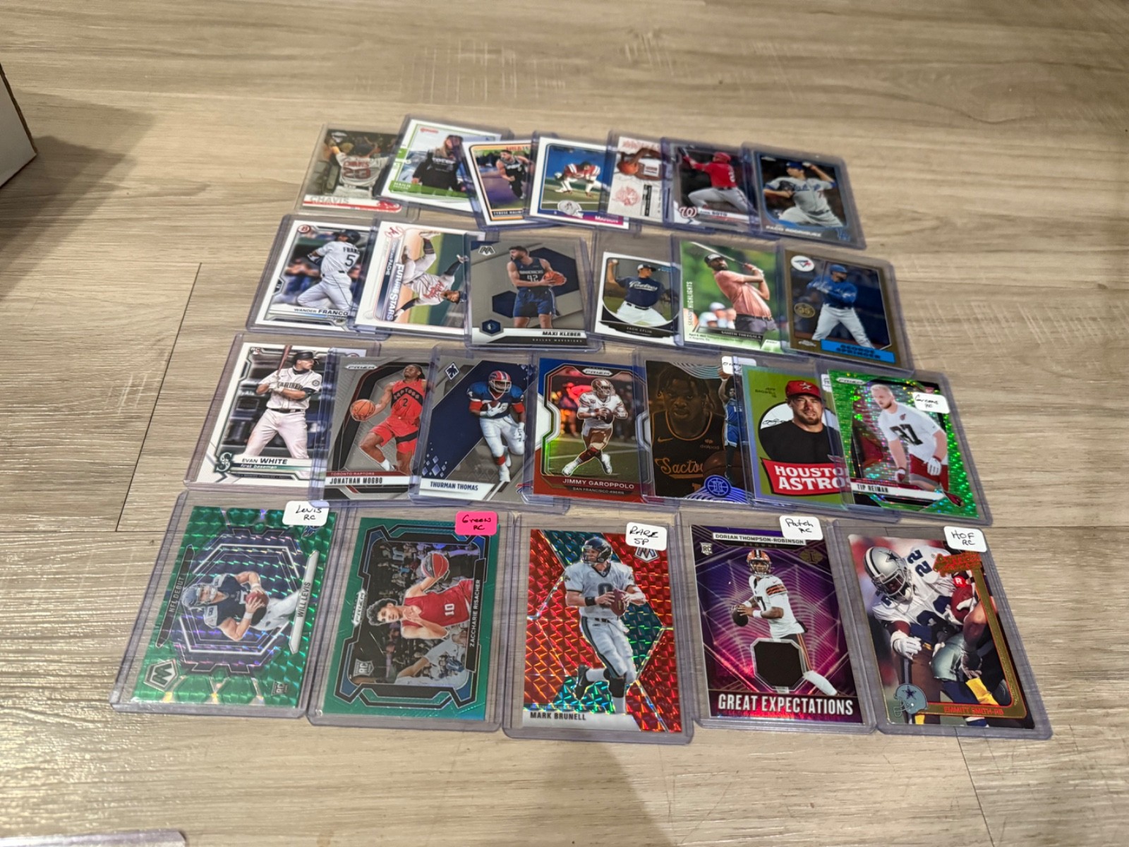 Loaded 2 Row Sports Collection Auto HOF Prizm Patch Refractor RC LOT