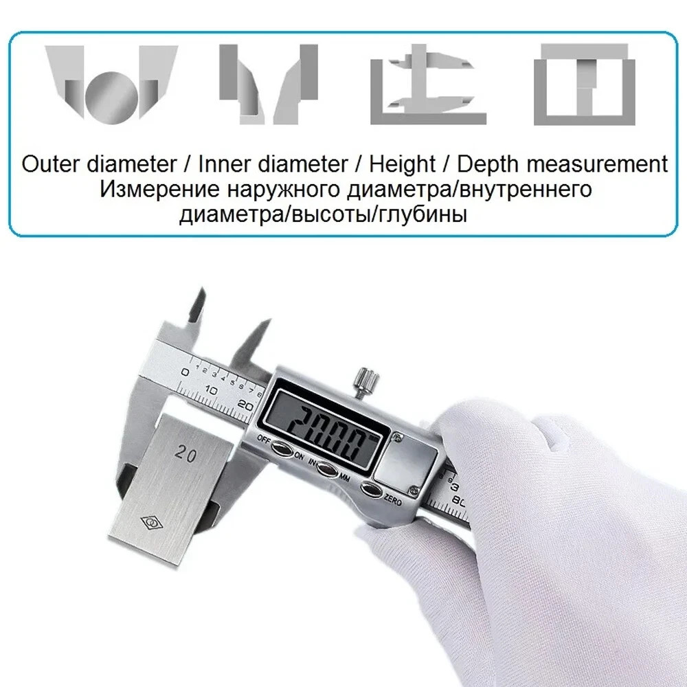 Digital Caliper Micrometer LCD Gauge Vernier Electronic Measuring Tool 6" 150mm