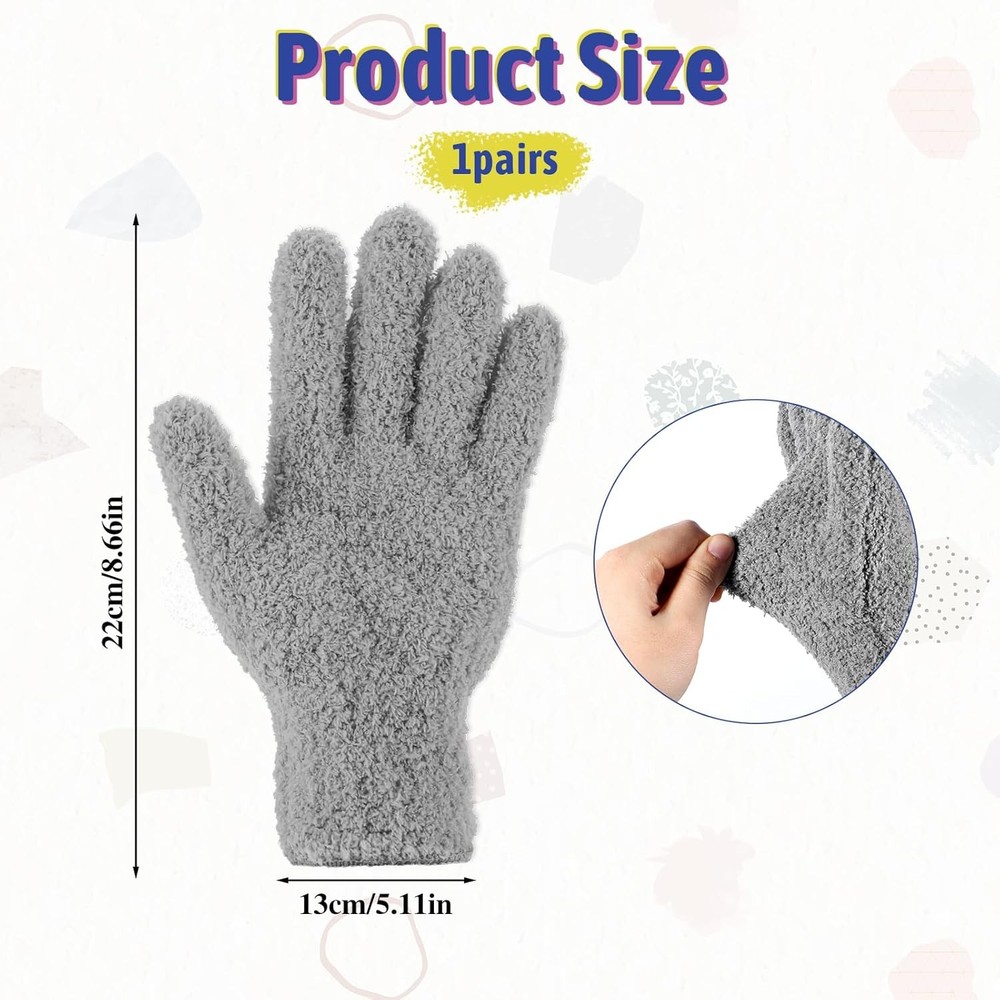 Microfiber Gloves Reusable Microfiber Dusting Gloves Washable Plant Gloves Micro