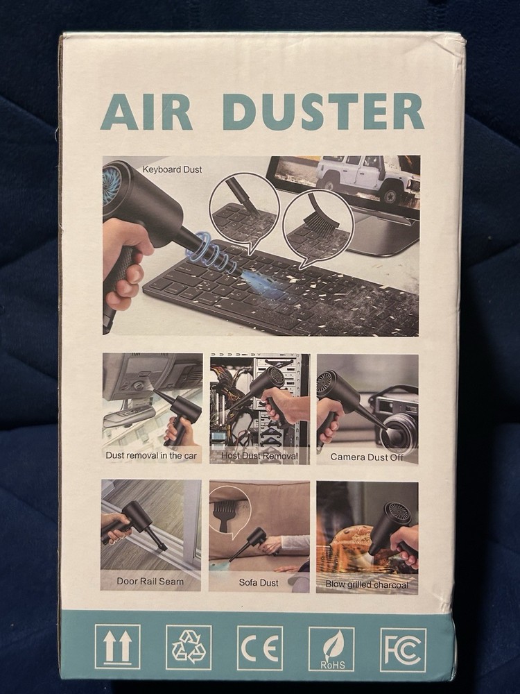 Portable rechargeable air duster