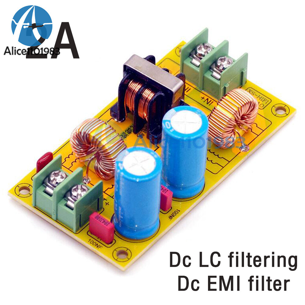 2A 4A 10A 20A DC Power Filter EMI Electromagnetic Interference Power Filtering