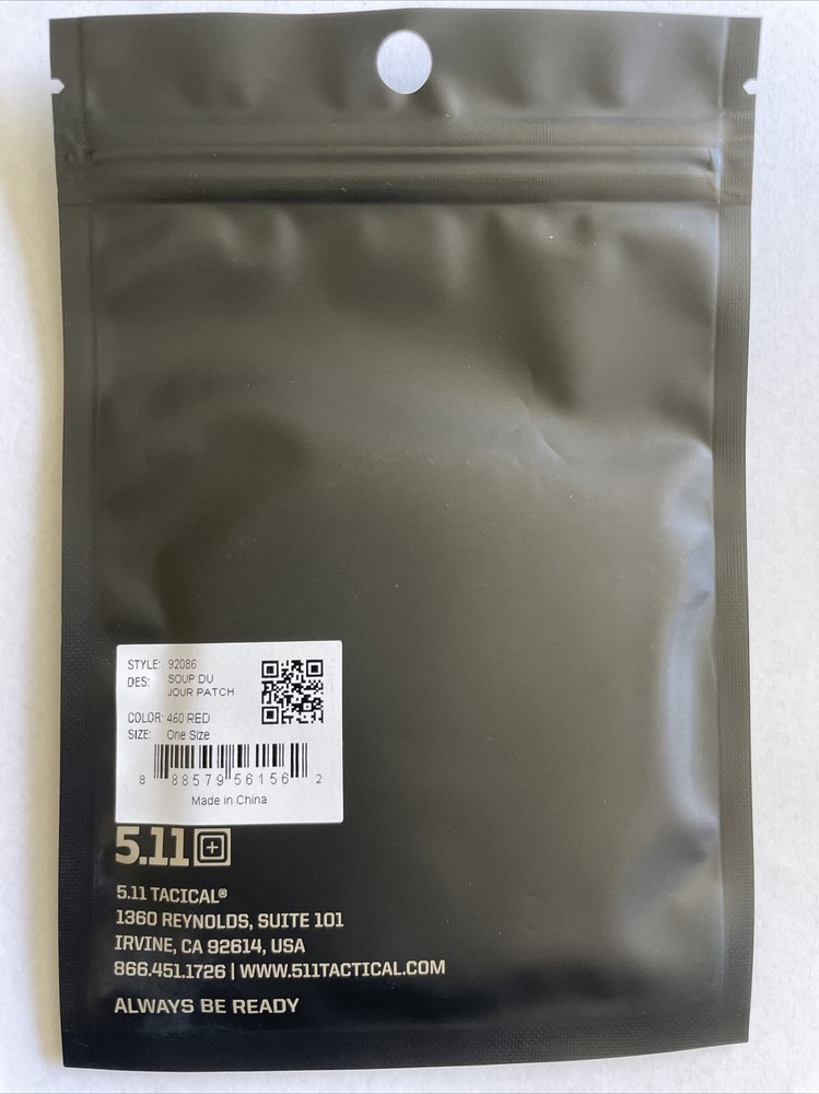 *BRAND NEW* 5.11 SOUP DU JOUR PATCH HOOK BACKING