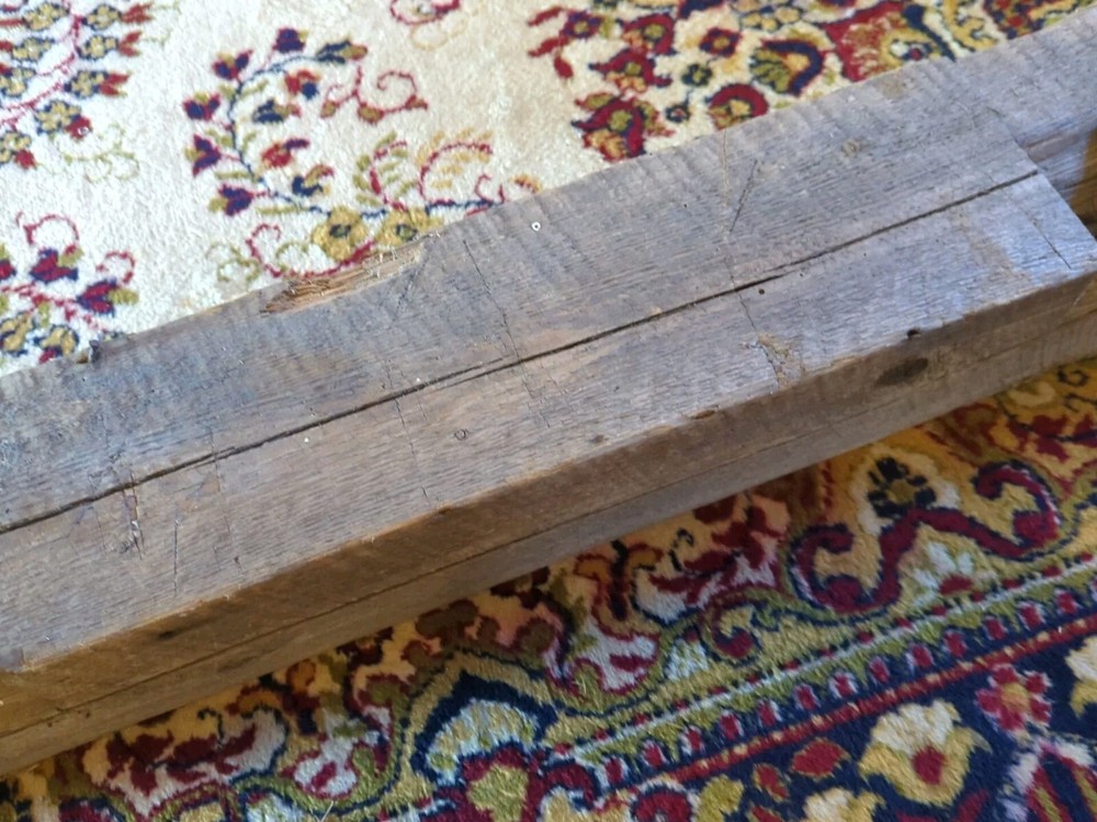 Antique Original Fireplace Mantle Beam 49"x6"x6" Solid, Rustic, Salvage