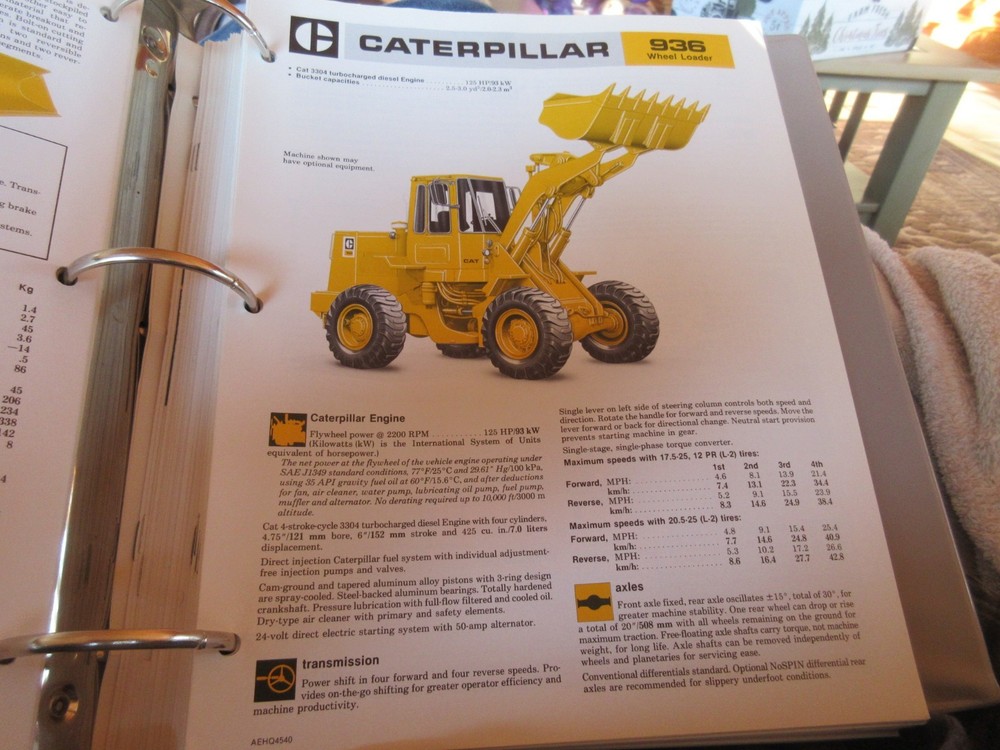 Caterpillar 936 Wheel Loader Brochure 6 page