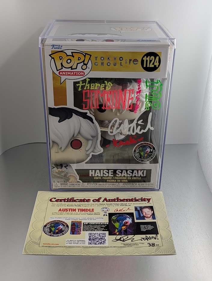 Austin Tindle Signed Toyzilla LE Funko Pop #1124 Haise Sasaki Tokyo Ghoul