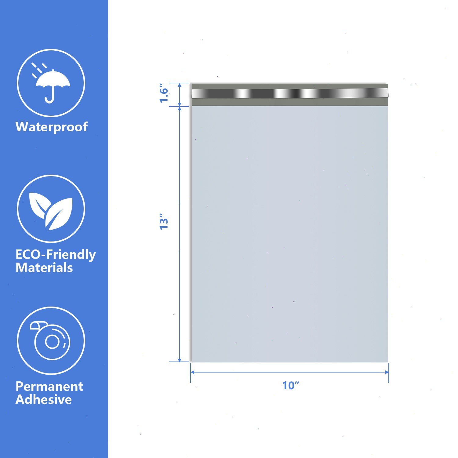 Poly Mailers Shipping Bags - 6x9 7.5x10.5 9x12 10x13 12x15.5 14x17 19x24 24x24