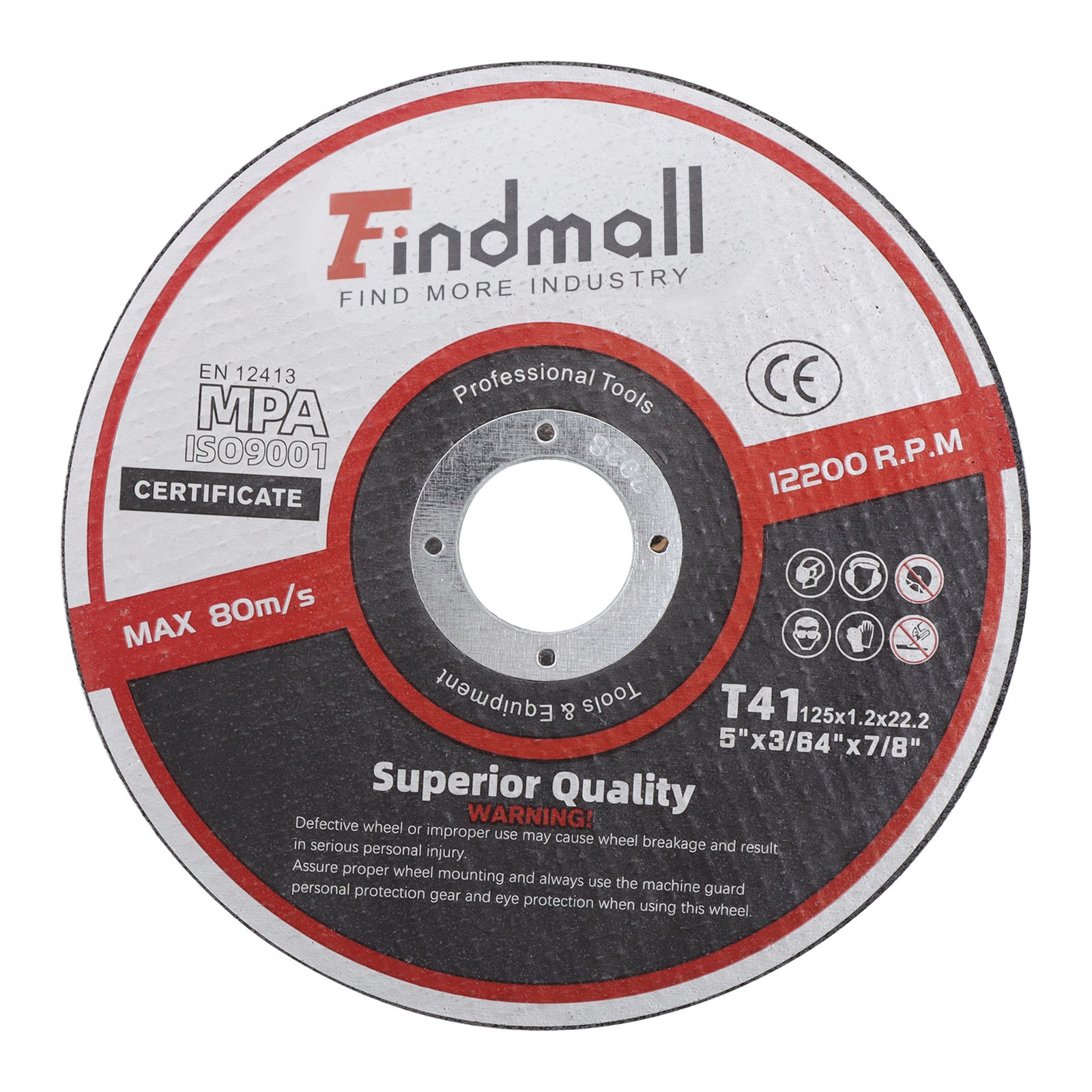 50 Pack 5"x.045"x7/8" Cut-off Wheel - Metal & Stainless Steel Cutting Discs