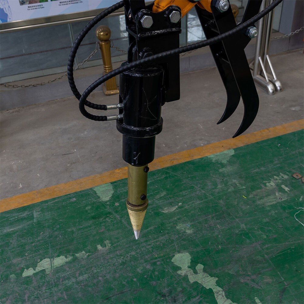 Mini Excavator Attachment Hydraulic Wood Splitting Drill