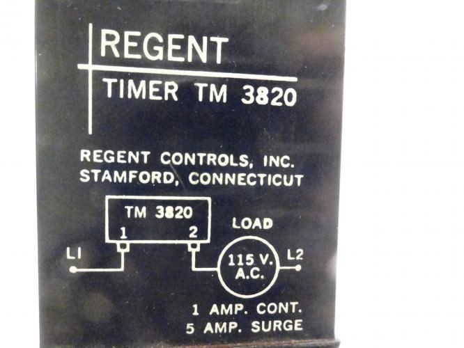 199861 New-No Box; Regent TM3820 Timer; 1 Sec. Range