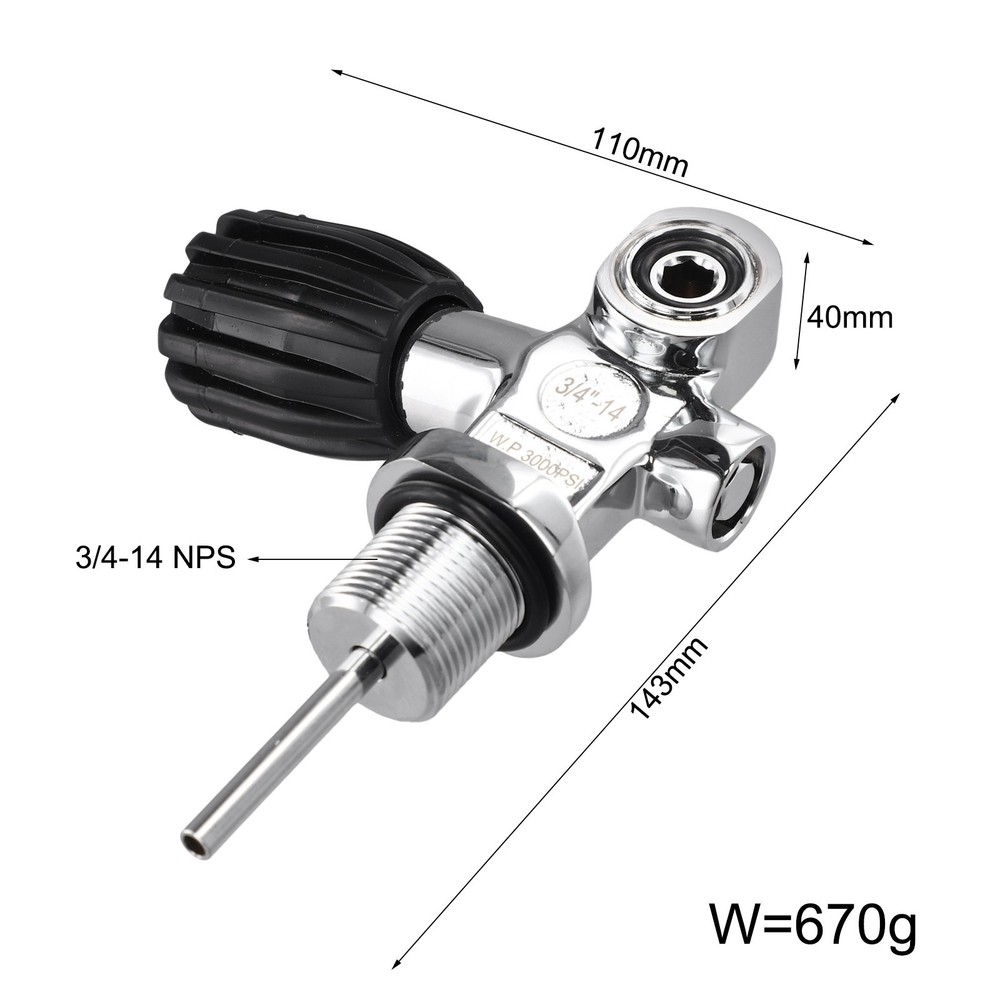 Tank Cylinder Diving Valve Study Compact Easy Installation Lightweight