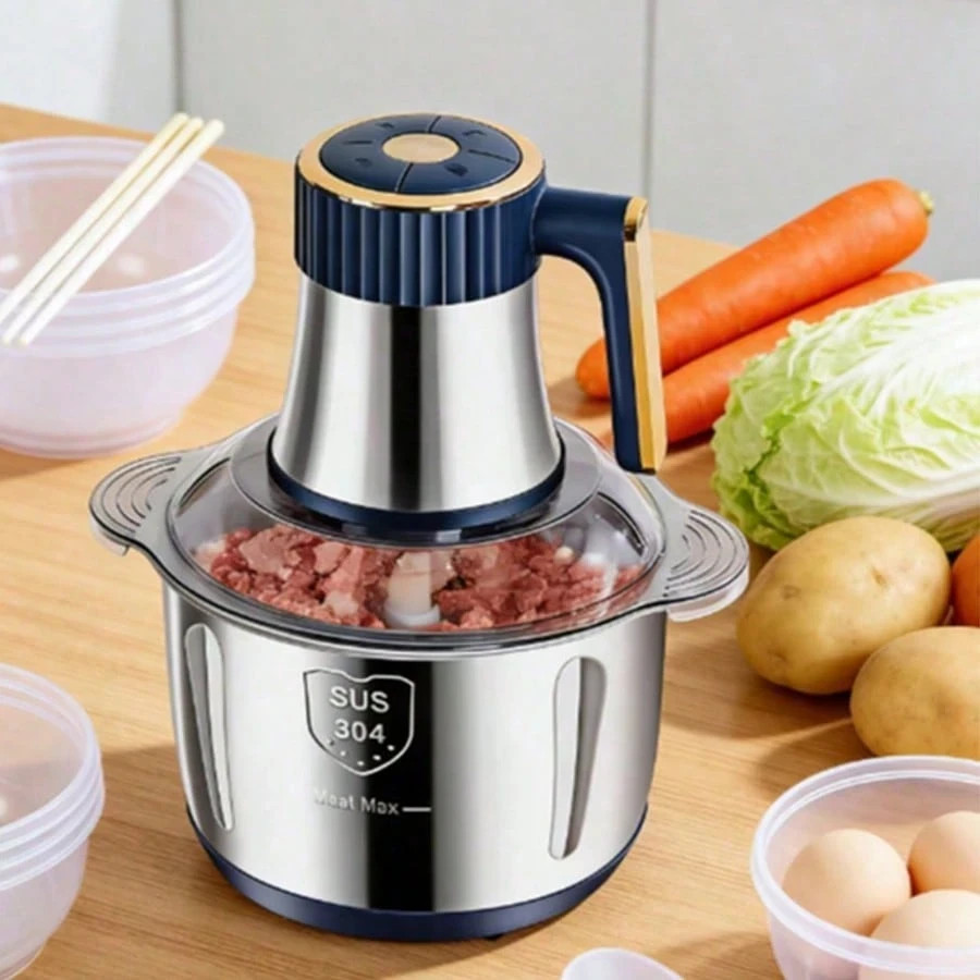 5L Electric Meat Grinder & Food Processor, Multi-Function Blender for Vegetables