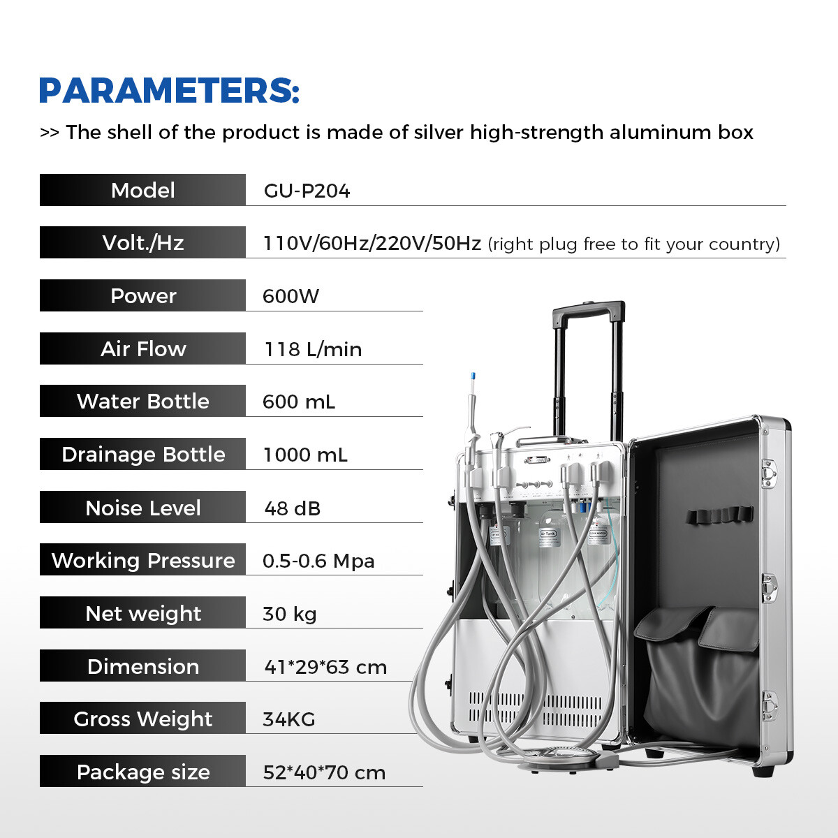 Class B Dental Autoclave Vacuum Steam Sterilizer /Delivery Unit Air Compressor