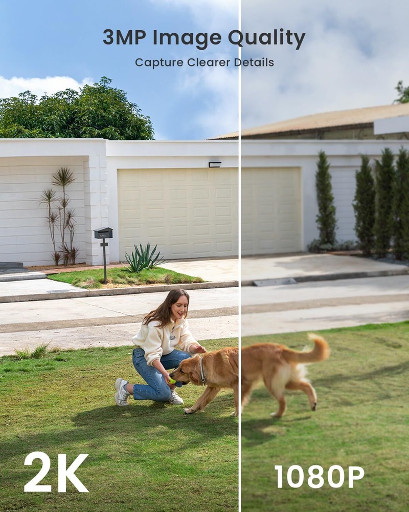 2K Wireless WiFi Night Vision Solar Powered Security Camera，rechargeable battery