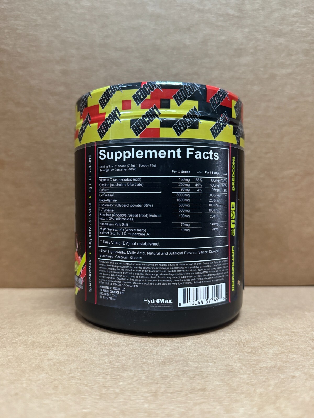 REDCON1 TOTAL WAR PUMP Strawberry Kiwi Stim Free Pre-Workout 30 Serv 2027 EXP