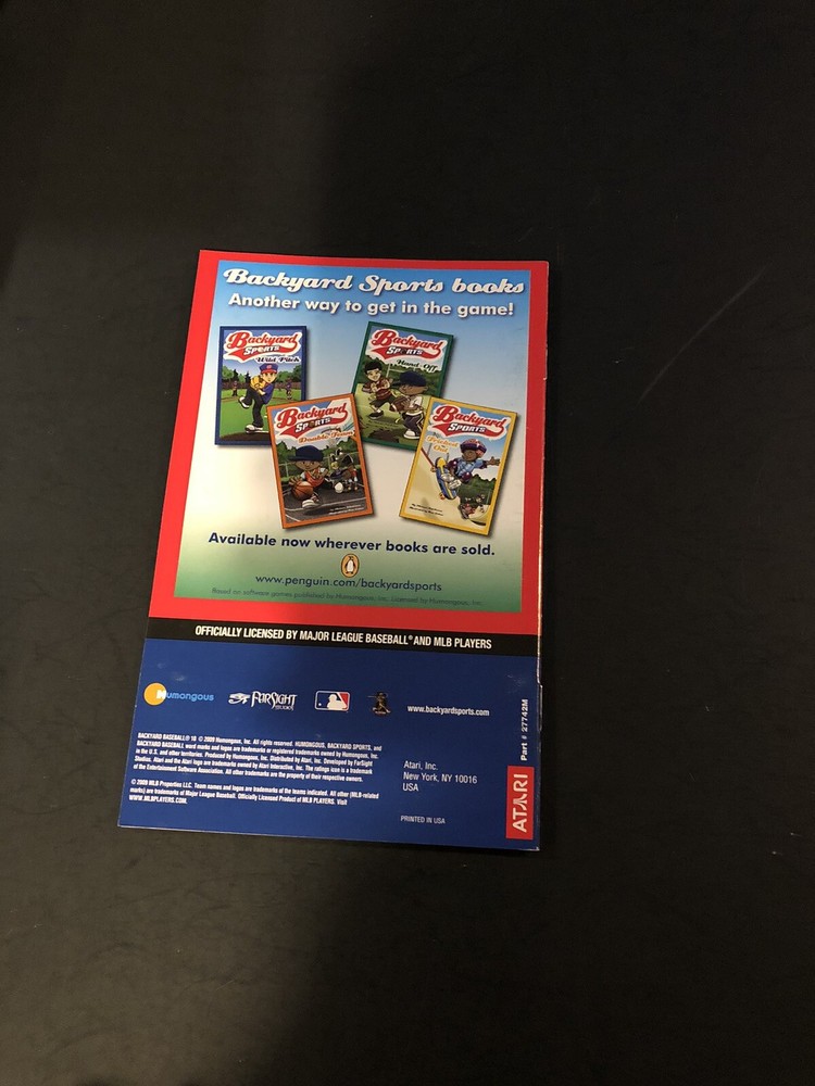 backyard baseball 10 ps2 Manual Only