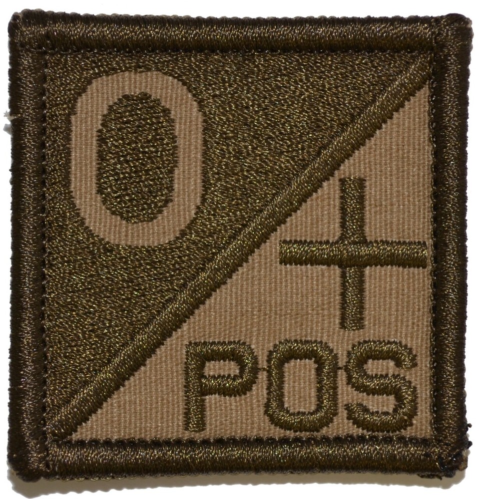 Blood Type 2x2 Military/ Patch Hook Backing Version 1