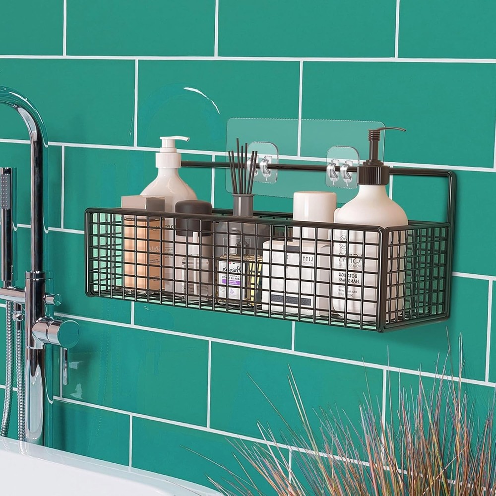 4 Pack Shower Caddy Adhesive Replacement, Strong Sticker Transparent