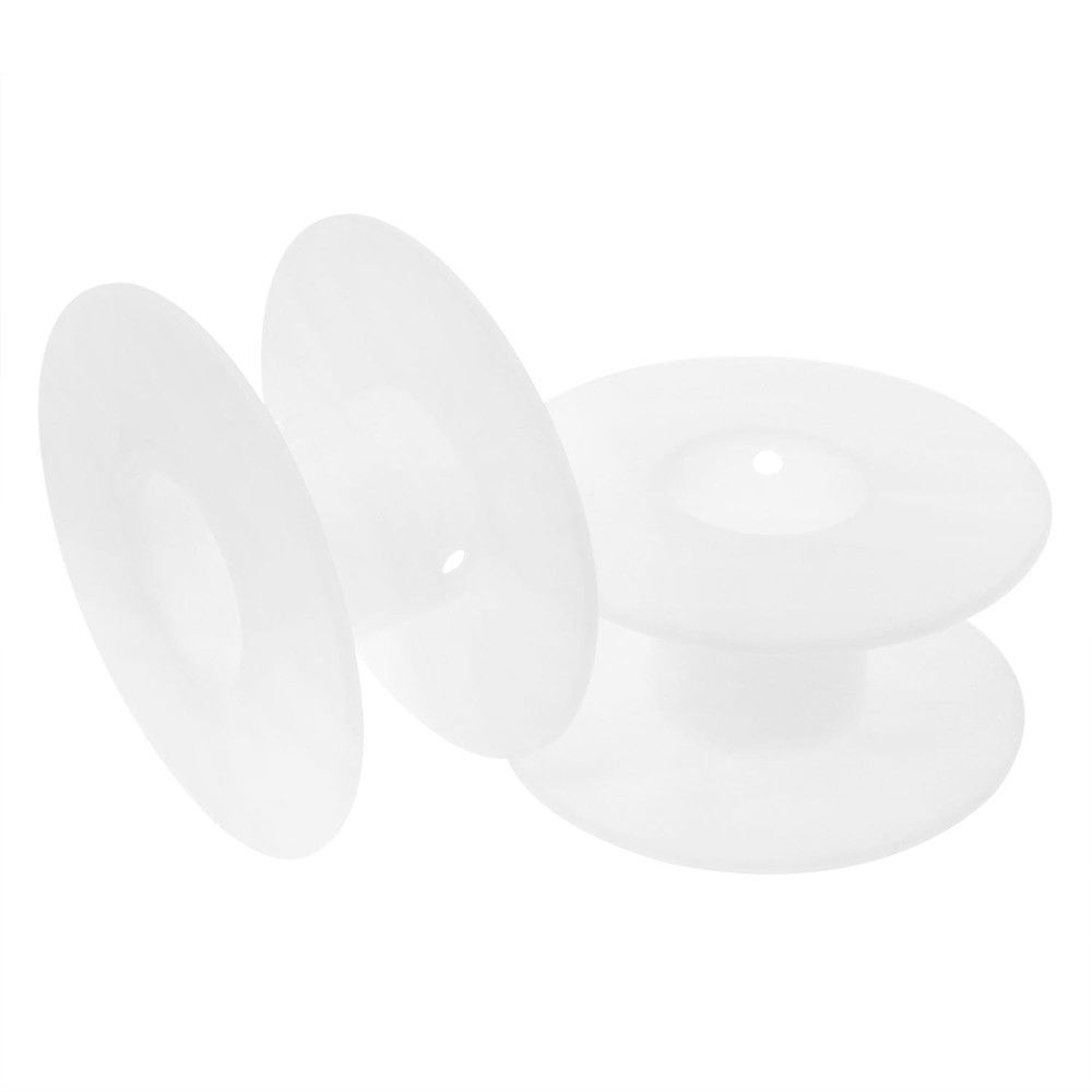 Plastic Empty Spool 34mm 1.88 Inch White Thread Sewing Embroidery Wire 10 PCS