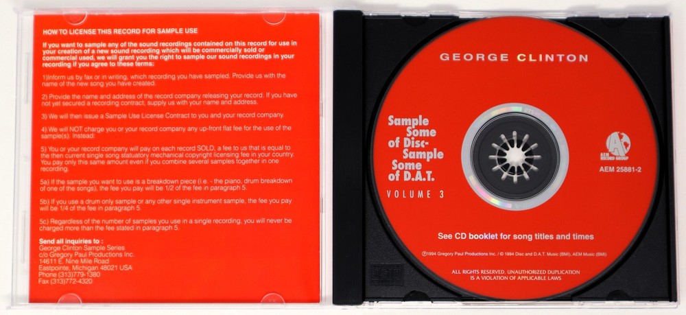 George Clinton Sample Some of Disc... 3 Sample Library/Sound Library/Sampling CD