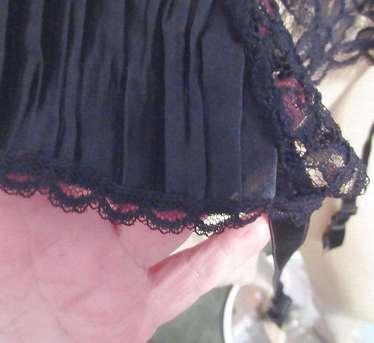 Vtg 90s Satin Stocking Belt Size M Lingerie Garters Coquette Gothic Steampunk