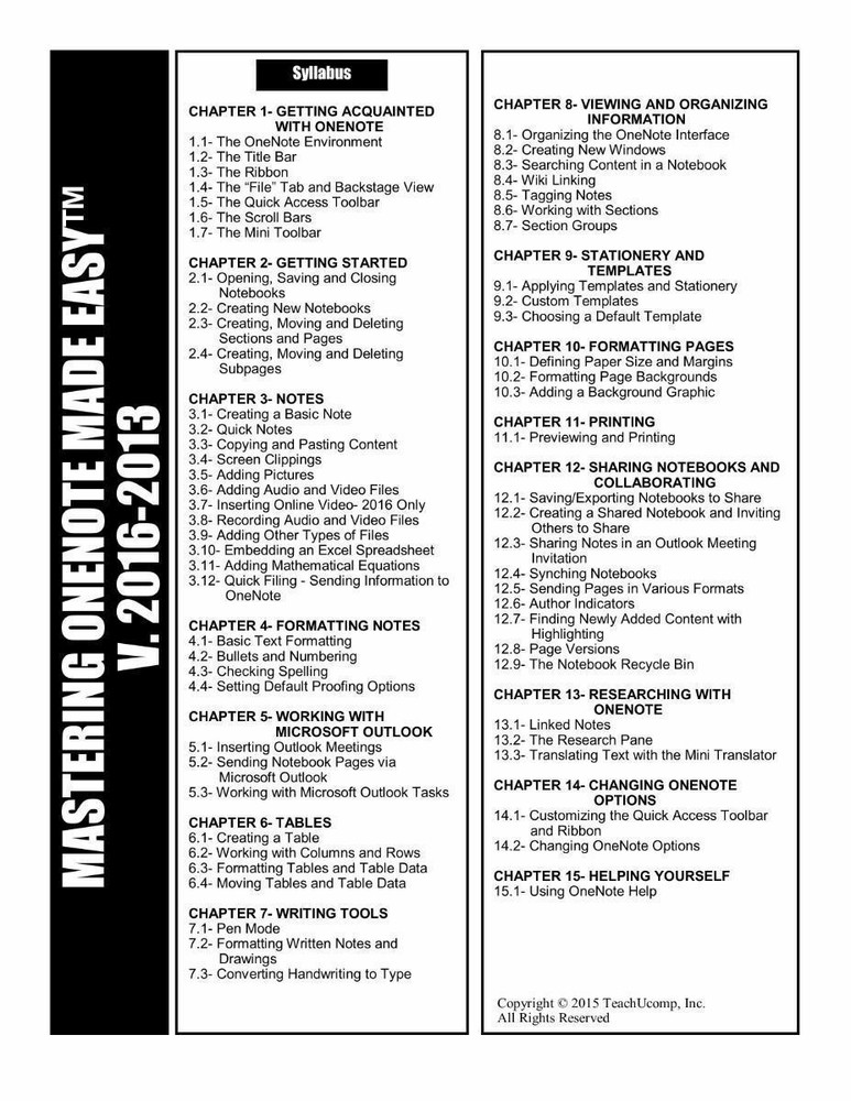 Learn Microsoft ONENOTE 2016 2013 Training Tutorial DVD & Digital Course 5 Hours