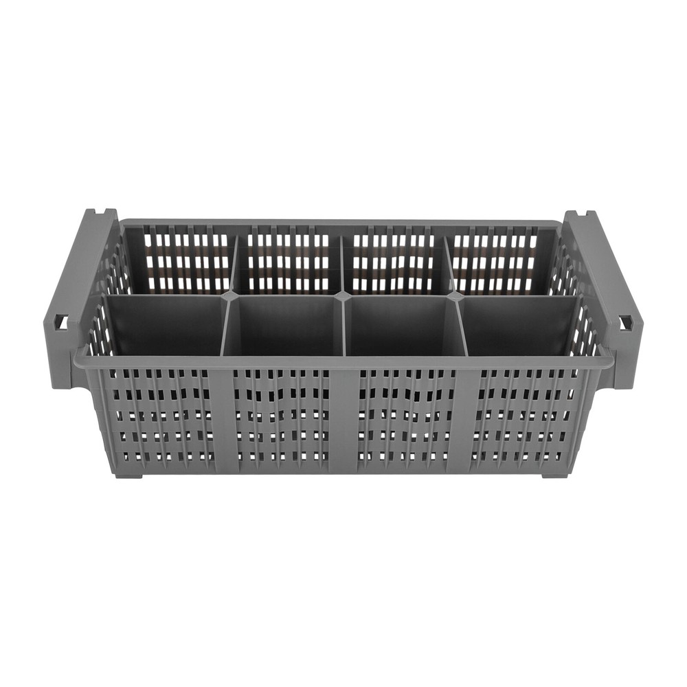 2pcs Flatware Set in PP Buffet 8 Compartments Flatware Drying Container