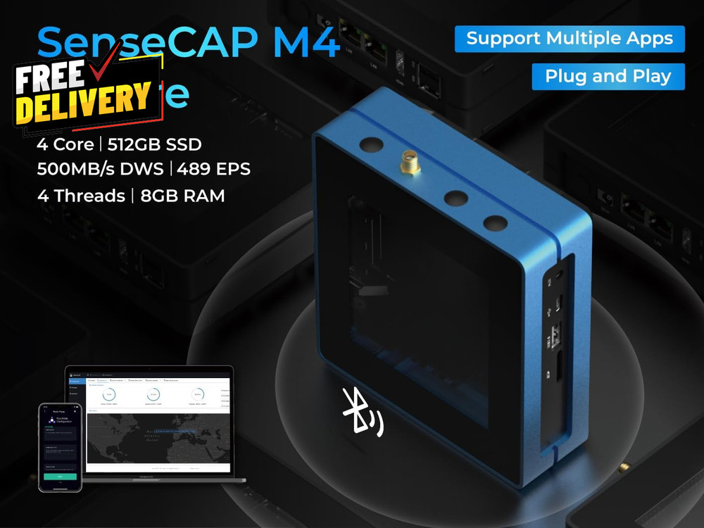 Sensecap M4 Square - Fluxnode & Mystnodes