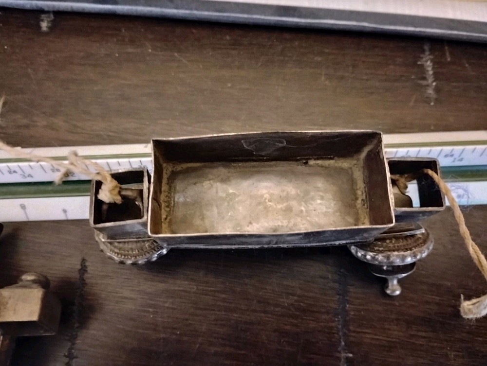 Antique Judaica Silver Scroll Amulet Holder