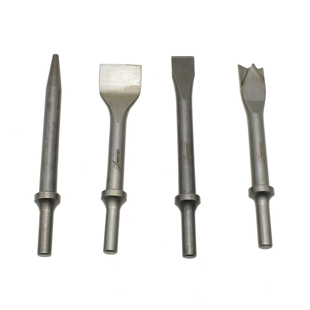 SC774C - 4 Piece Round Shank Collar Chisel Set