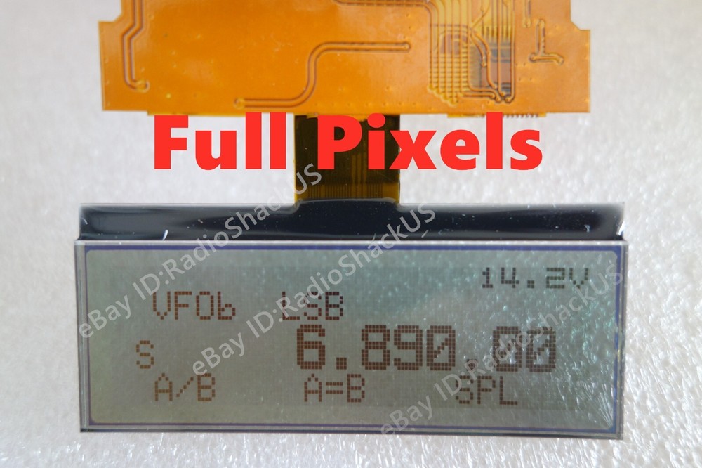 YAESU FT-857/857D LCD replacement part 'zebra stripes' issue  Full Pixels  New!