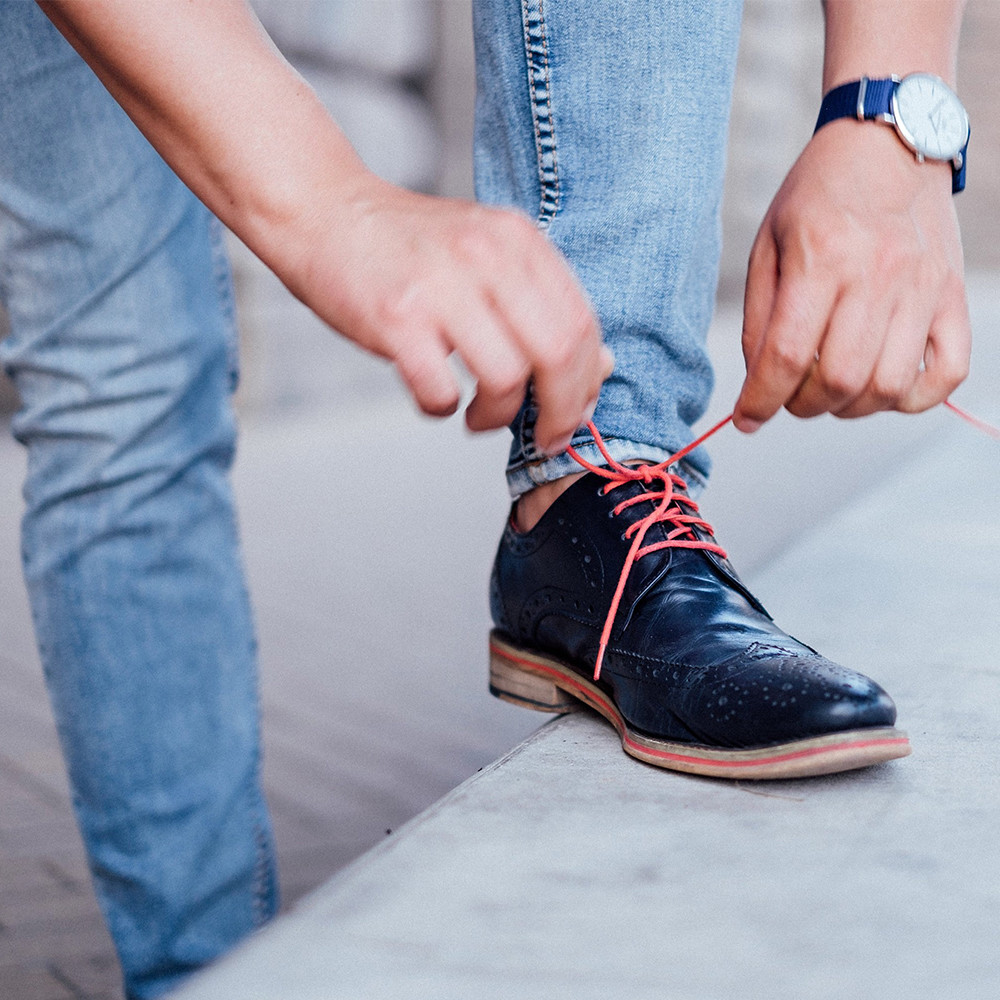 [2 Pairs] (4 Laces) Waxed Shoelace for Dress Shoes Laces Oxford Brown Black Red