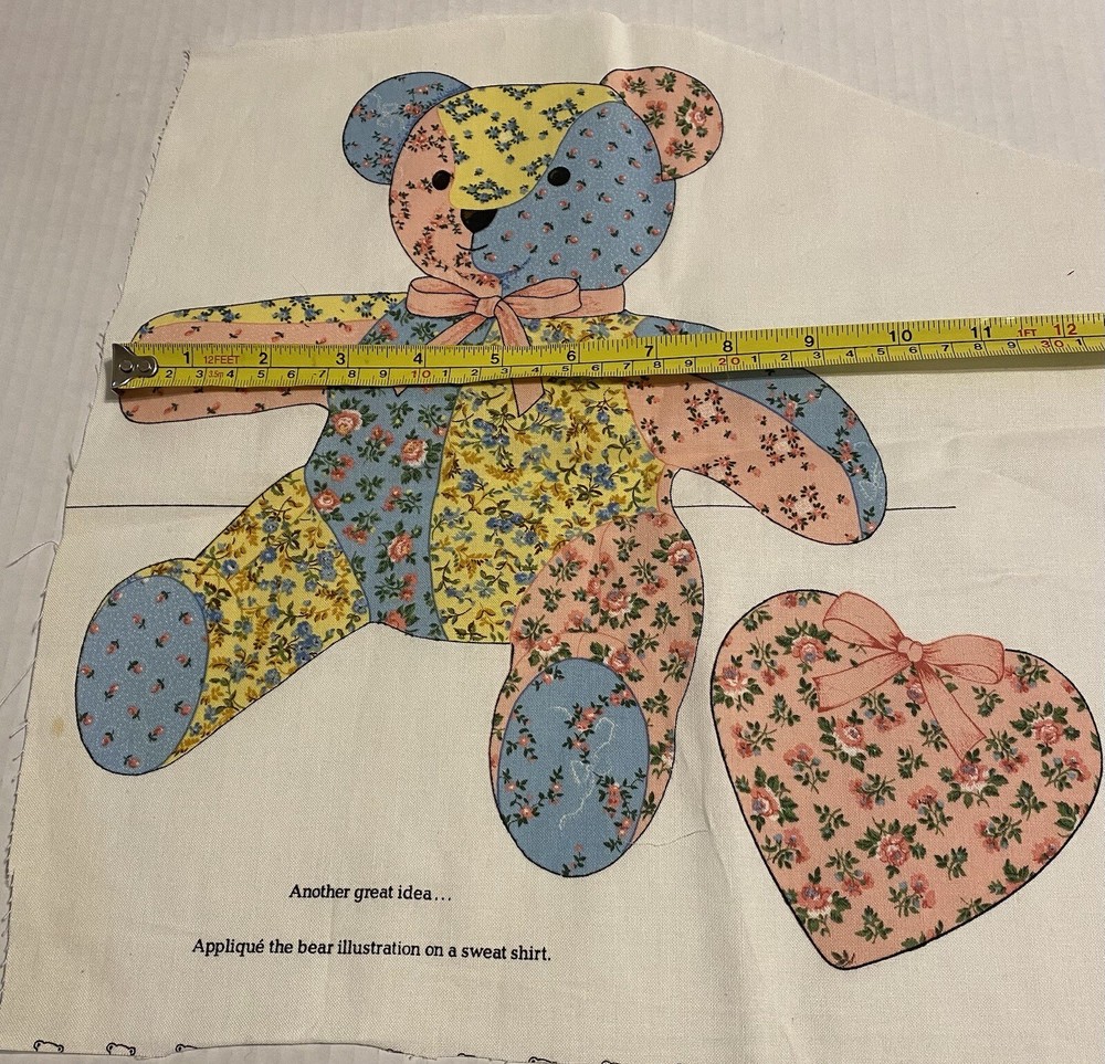 Bear Appliqué for Crafting One Sided