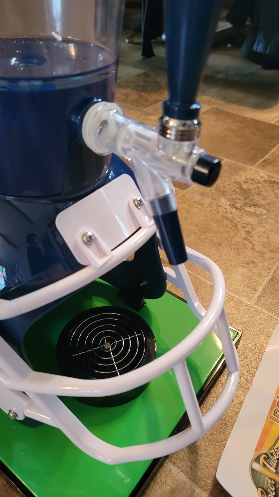 Modelo Beer Tube Drink Beverage Dispenser 128 Ounces NFL Helmet Bar Tabletop