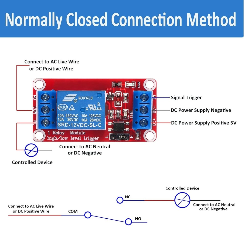 DC 5V Relay Modules (4pcs) - Optocoupler Isolation for Safe Electronic Projects