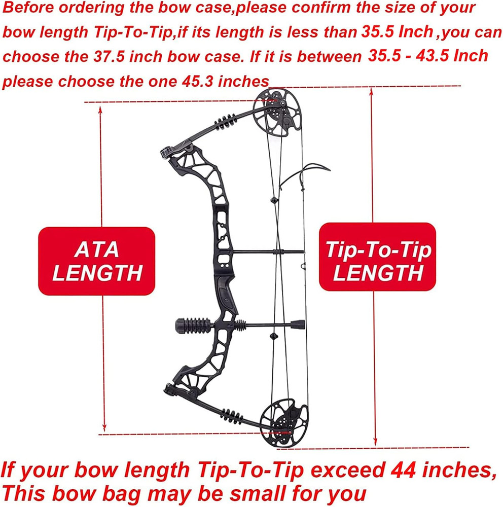 Lightweight Soft Compound Bow Case with Pockets, 600D Water-Resistant Archery Ba