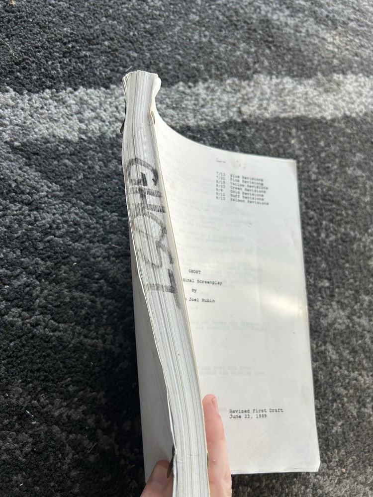 Ghost Original Script Revised First Draft 1989 Patrick Swayze
