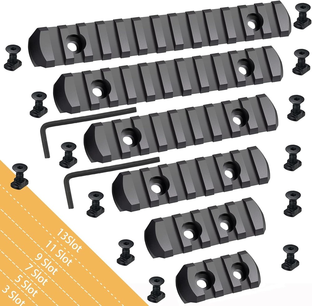 Picatinny Rail Polymer Accessory Single Rail, Black