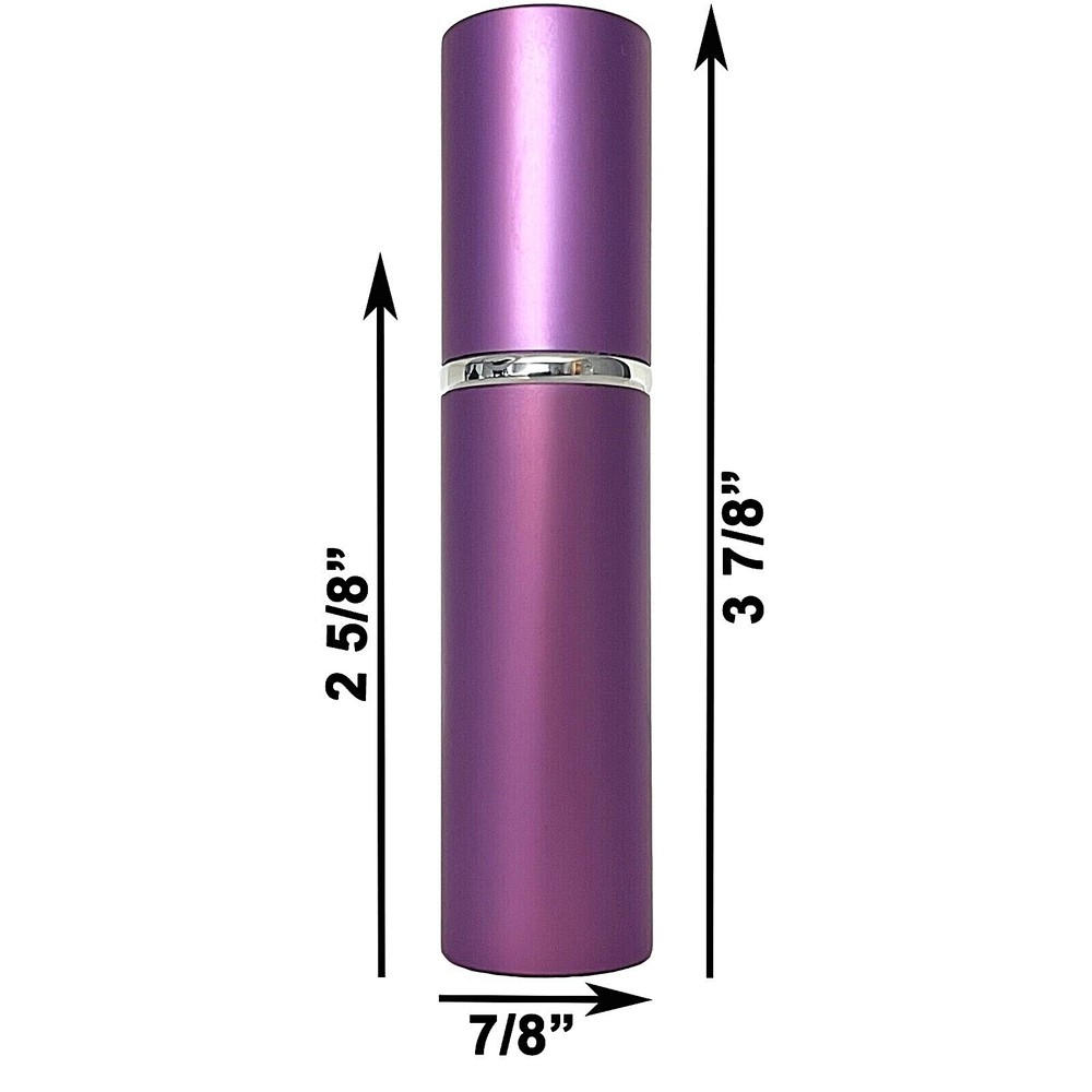 10ml 0.34oz Empty Perfume Glass Spray Bottles Silver Atomizer Purple Casing