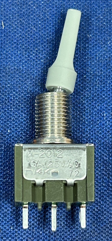 NKK M-2012 Toggle Switch ON/ON 2 Position 6A 125VAC - Gray Plastic Handle - New