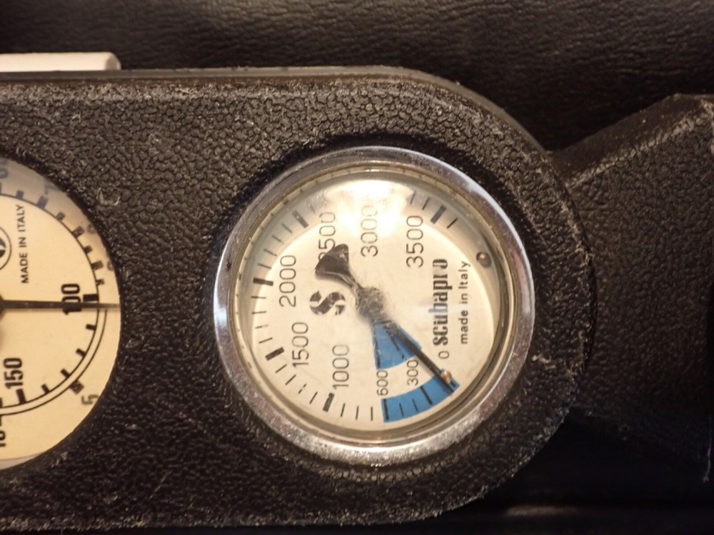 Pennform Scubapro Scuba Console & Princeton Bottom Timer Nice Untested