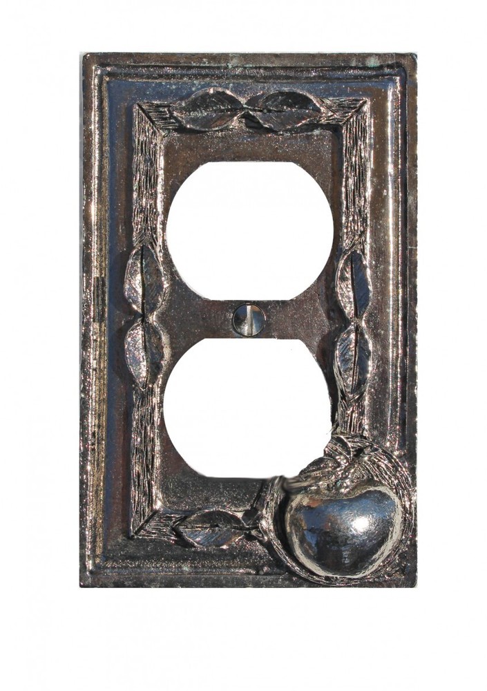 Switchplate Antique Solid Brass Apple Outlet | Renovator's Supply
