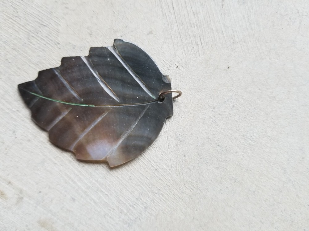 Shell Leaf Pendant 2" X 1.5"