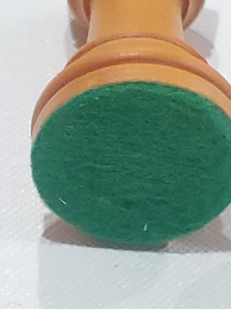 Vtg Chessmen Boxwood , Handcrafted . Unknown Maker.