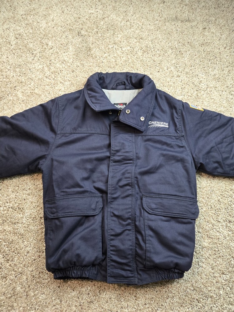 Bulwark FR Work Jacket Mens Small Blue Bomber Flame Resistant Full Zip