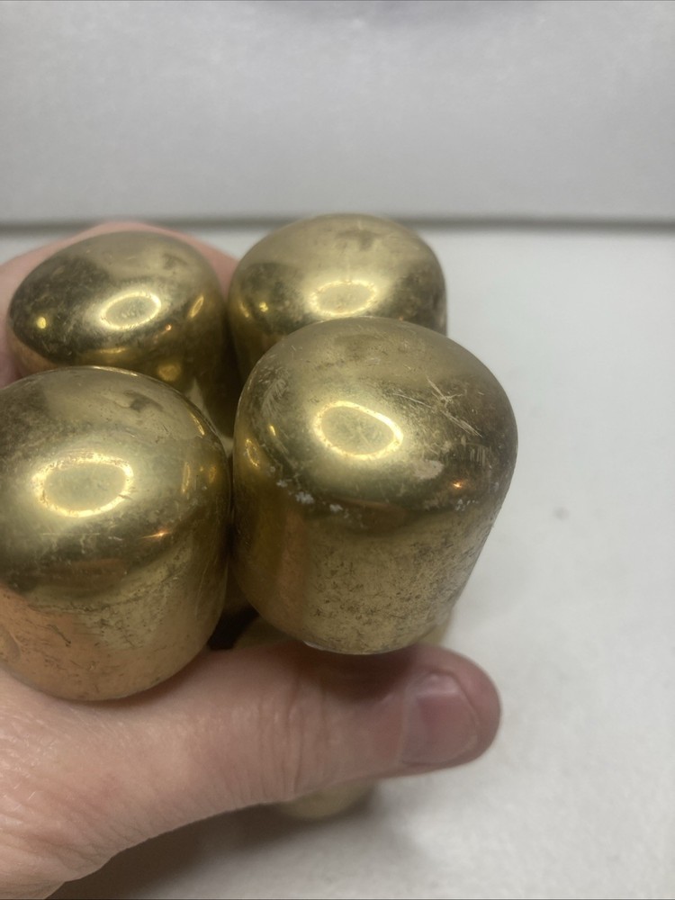 Double Sided Solid Brass Drawer Pulls. Lot Of (4). Heavy. I