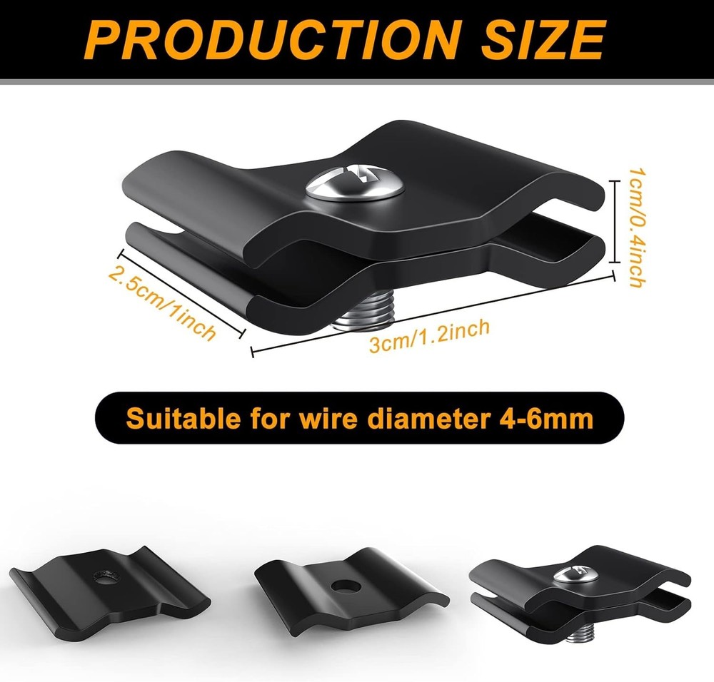18 Pack Black Metal Gridwall Joining Clips - Easy Install Panel Connectors