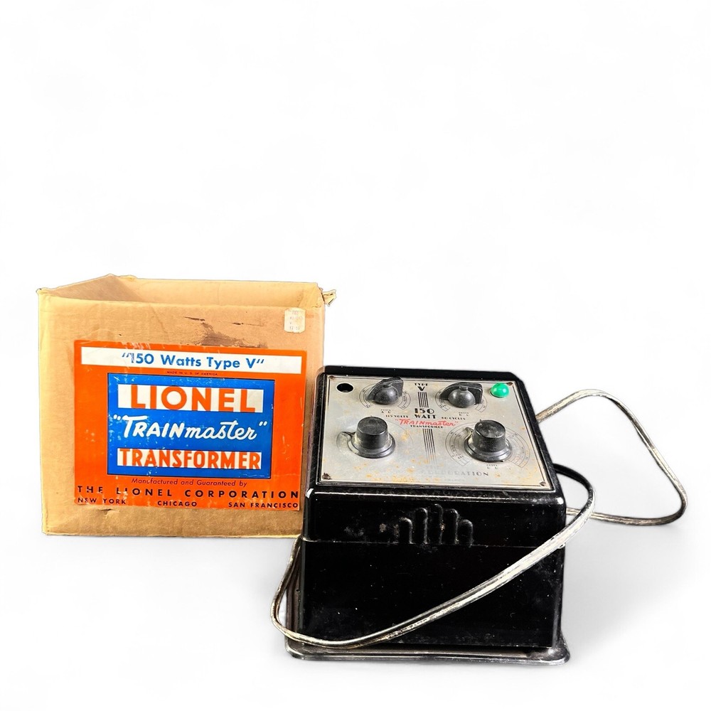 Lionel 150 Watt Type V Trainmaster Transformer In Original Box Untested