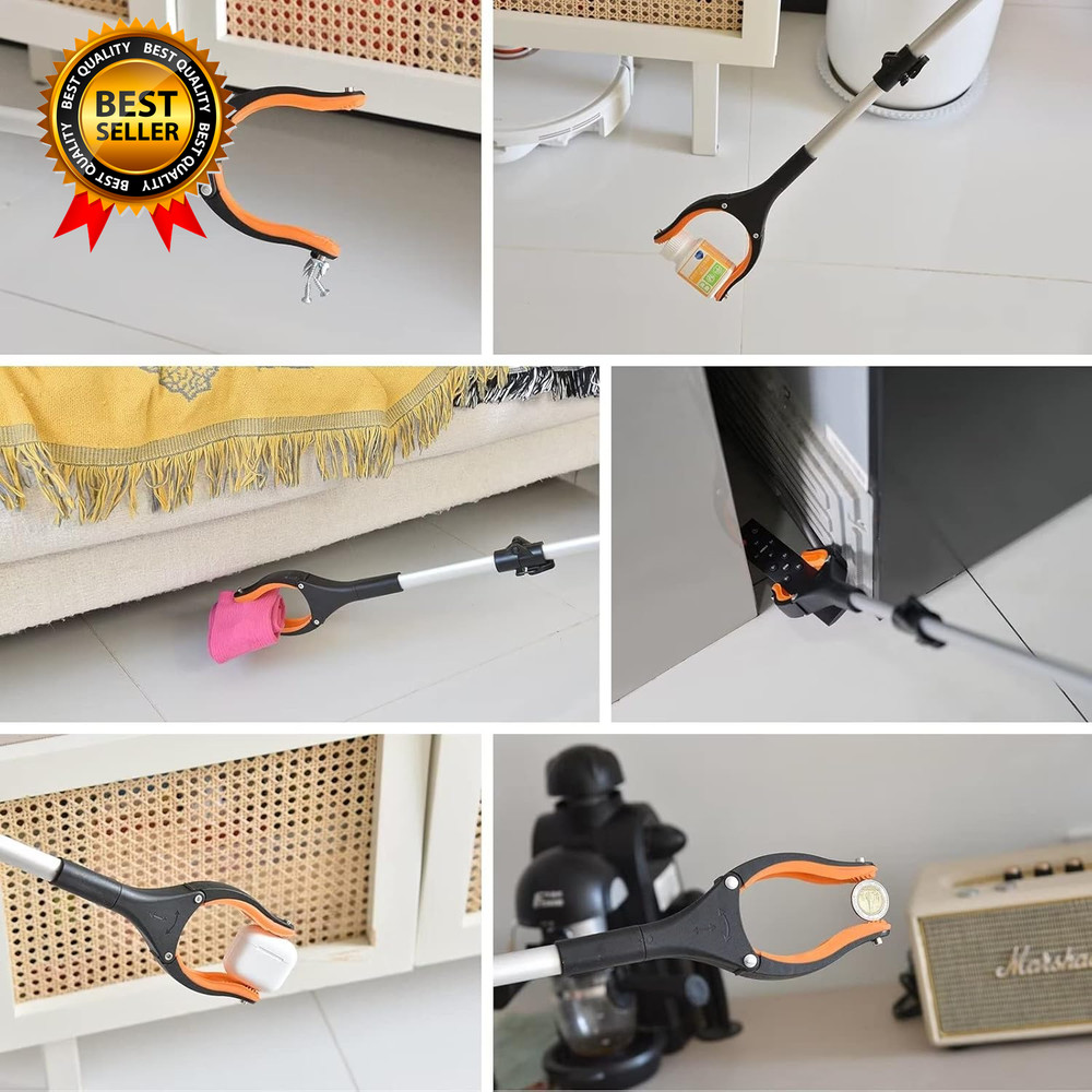 43" Extra Long Grabber Tool Foldable Grabbers for Elderly Grab It Reaching Tool