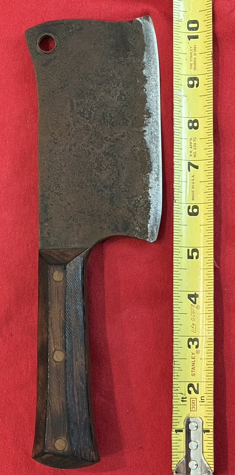 J.B. CUSTOM HANDMADE CLEAVER FROM A 1969 CAMARO LEAF SPRING - VINTAGE EXCELLENT